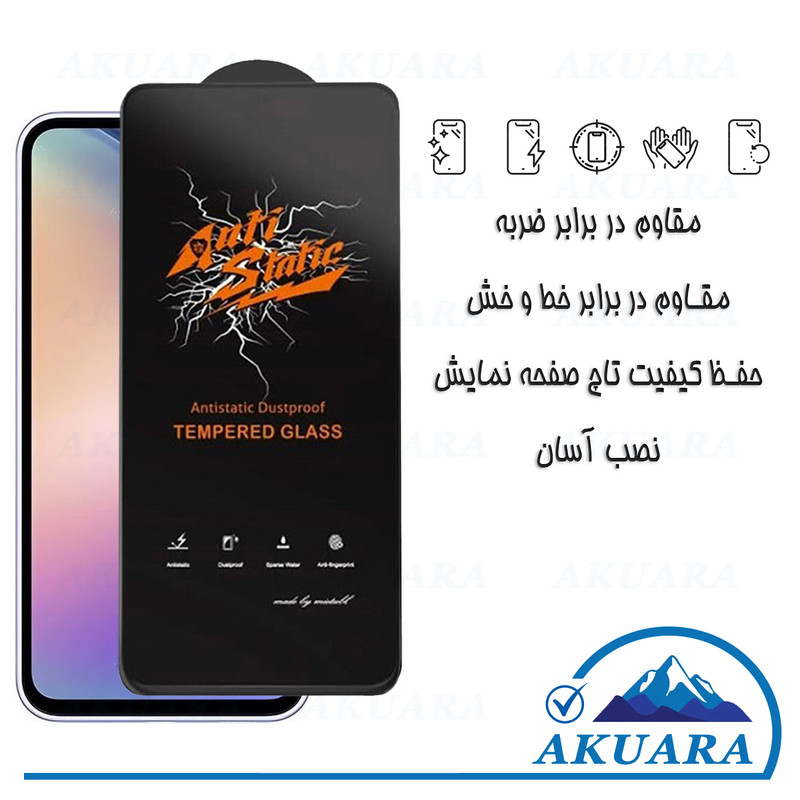 محافظ صفحه نمایش آکوآرا مدل Antistatic AKU مناسب برای گوشی موبایل سامسونگ Galaxy A36 / A56 / S24Fe