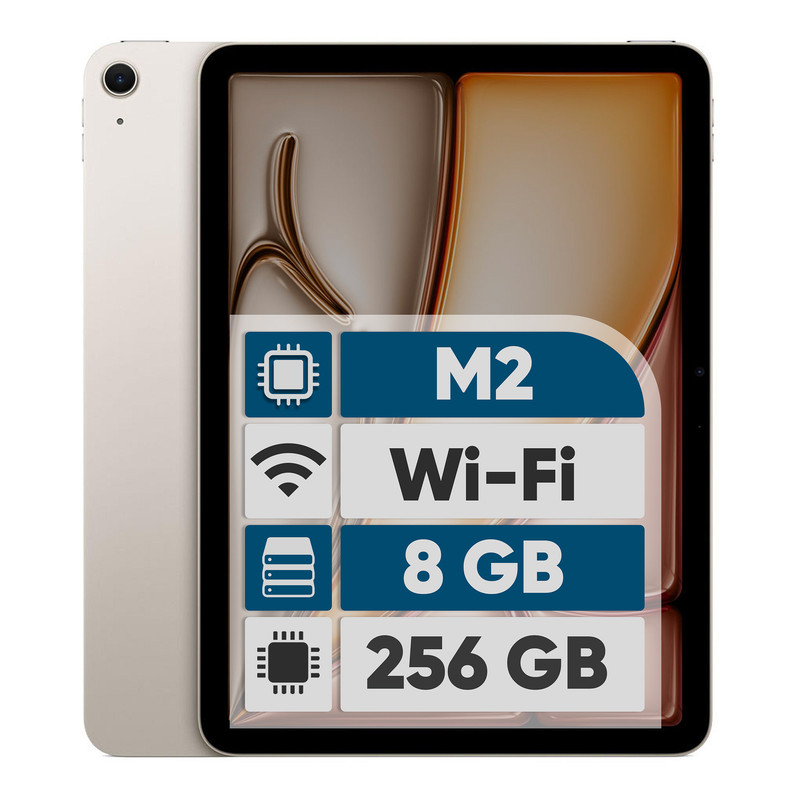 تبلت 11 اینچ اپل مدل iPad Air 2024 M2 Wi-Fi ظرفیت 256 گیگابایت و رم 8 گیگابایت