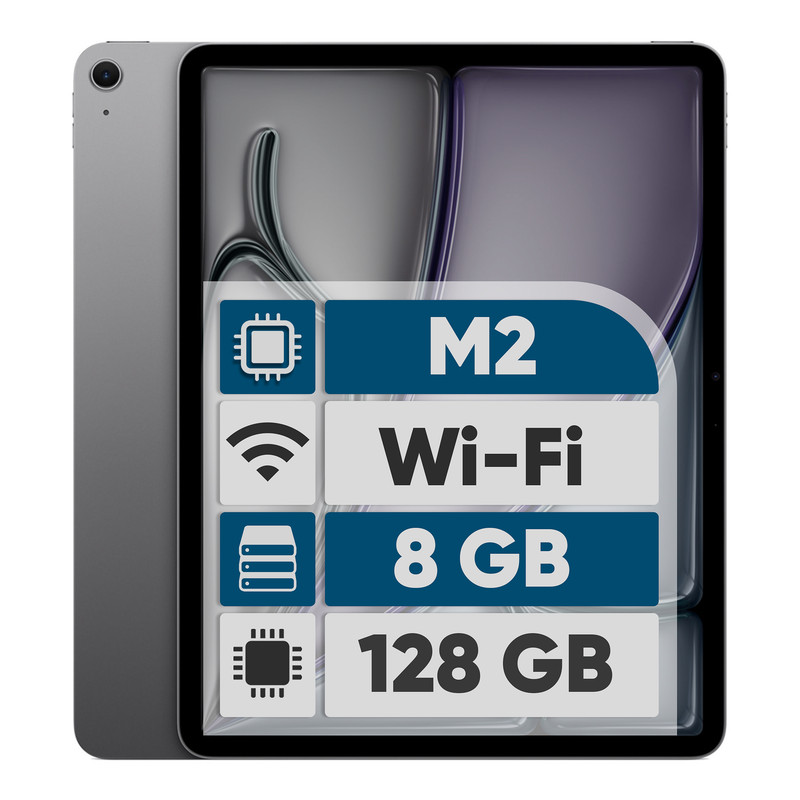 تبلت 13 اینچی اپل مدل iPad Air 2024 M2 Wi-Fi ظرفیت 128 گیگابایت و رم 8 گیگابایت