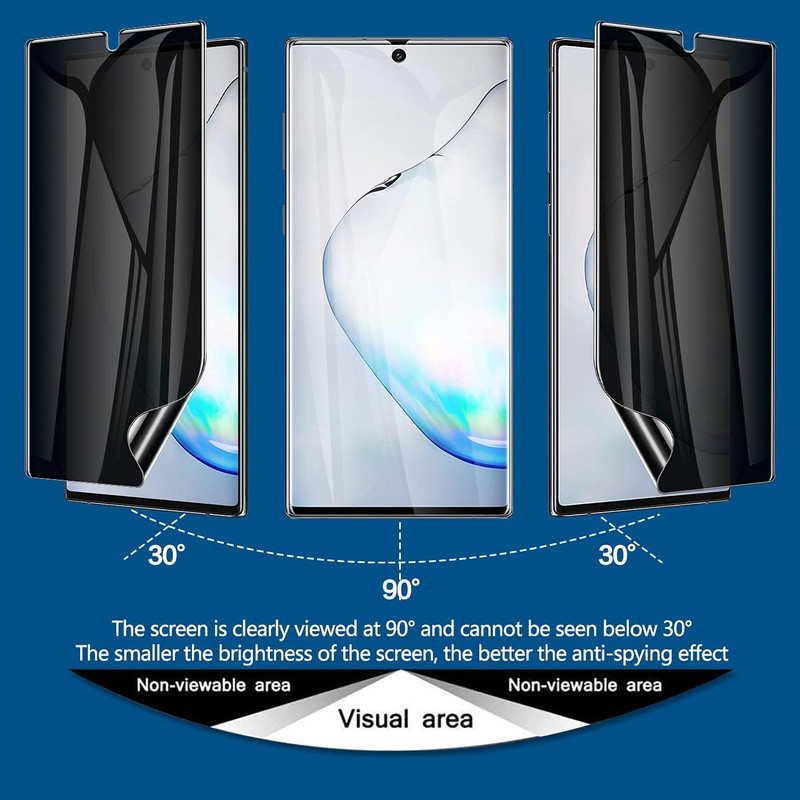 محافظ صفحه نمایش حریم شخصی بادیگارد مدل HydroGel مناسب برای گوشی موبایل سامسونگ Galaxy Note 10 Plus
