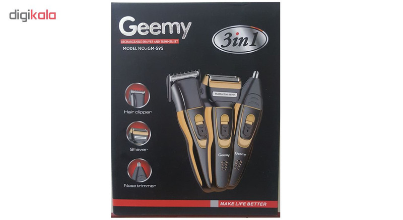 ماشین اصلاح صورت جیمی مدل GM-595 با تیغه استیل ضدزنگ، صفرزن فویلی، استفاده خشک و مرطوب، سری مو زن بینی و خط زن، شارژ سریع 480 دقیقه و 60 دقیقه استفاده بدون سیم