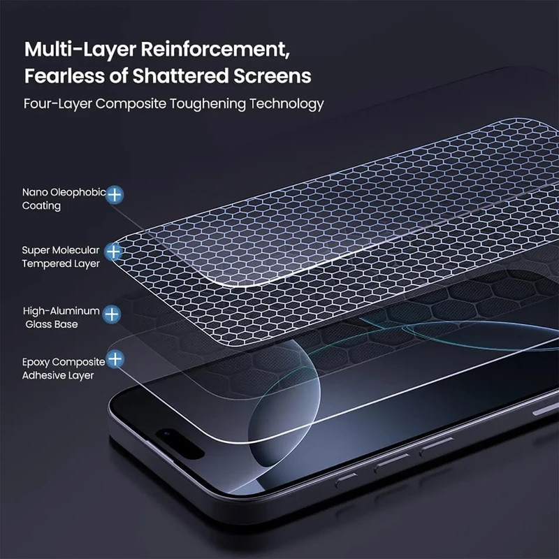 محافظ صفحه نمایش ال کا جی مدل بی حاشیه مناسب برای گوشی موبایل اپل iPhone 16