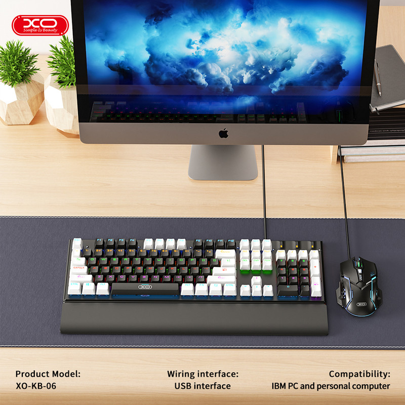 کیبورد و ماوس گیمینگ ایکس او مدل KB-06