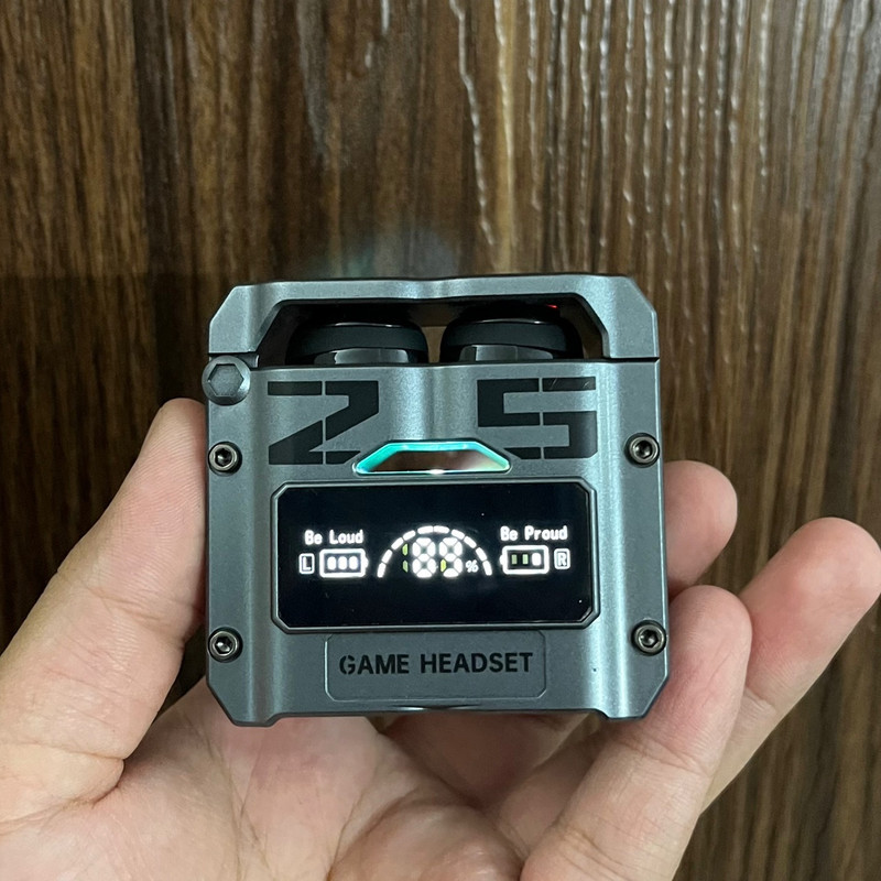 هدفون بلوتوثی دامیکس مدل M25-game بدون قابلیت نویز کنسلینگ، درگاه شارژ USB Type-C، امکان استفاده به صورت پاور بانک مقاوم در برابر آب