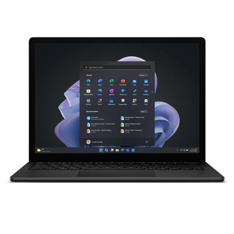 لپتاپ مایکروسافت مدل Surface Laptop 5 با پردازنده Core i7، رم LPDDRX5 16GB، حافظه SSD با ظرفیت 512GB، نمایشگر لمسی 13.5 اینچ PixelSense، دارای نور پسزمینه کیبورد، سیستمعامل Windows 11
