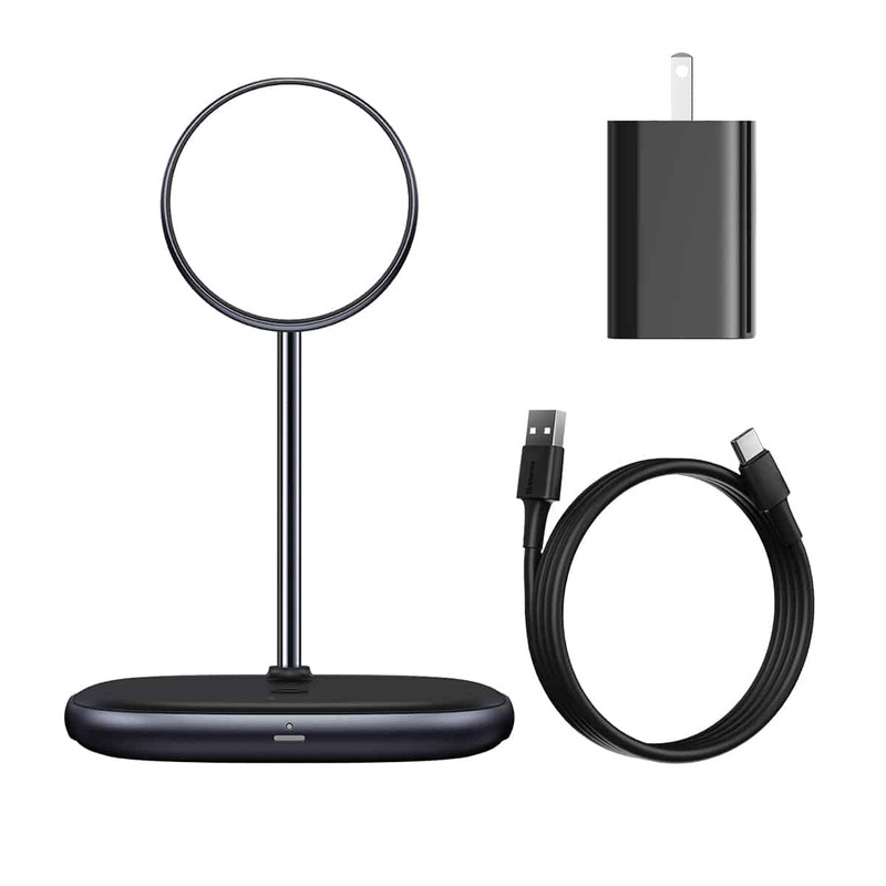 داک شارژر بی سیم بیسوس مدل Swan 2-in-1 به همراه شارژر و کابل usb-c