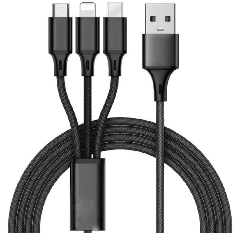 کابل تبدیل USB به microUSB / USB-C / لایتنینگ سمگپرس مدل Quick Charger طول 1 متر