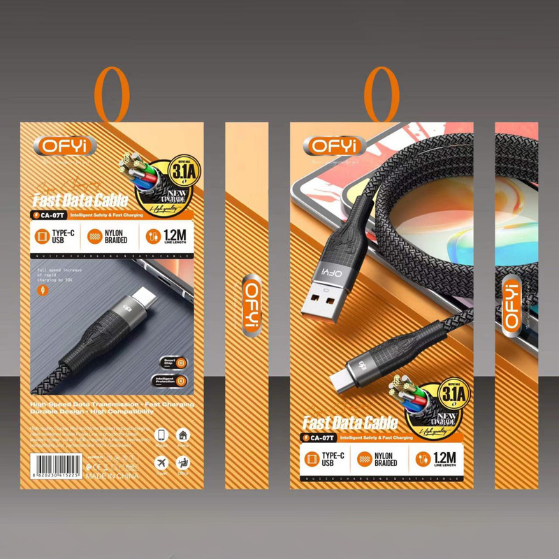 کابل تبدیل USB به USB-C اوفی مدل CA-07T 5A طول 1.2 متر