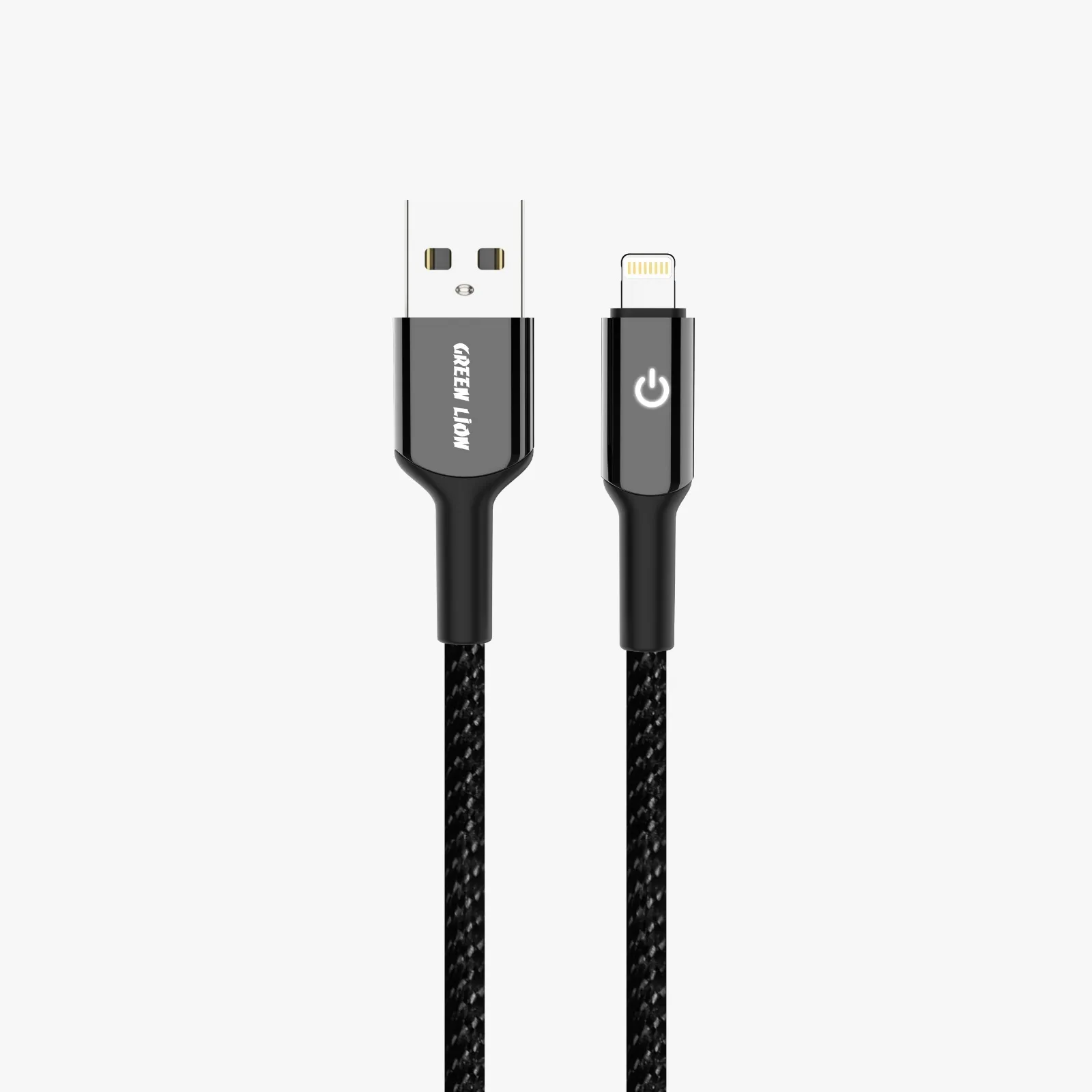کابل تبدیل باﻓﺘﻪ ﺷﺪە USB-A به Lightning گرین لاین 1m