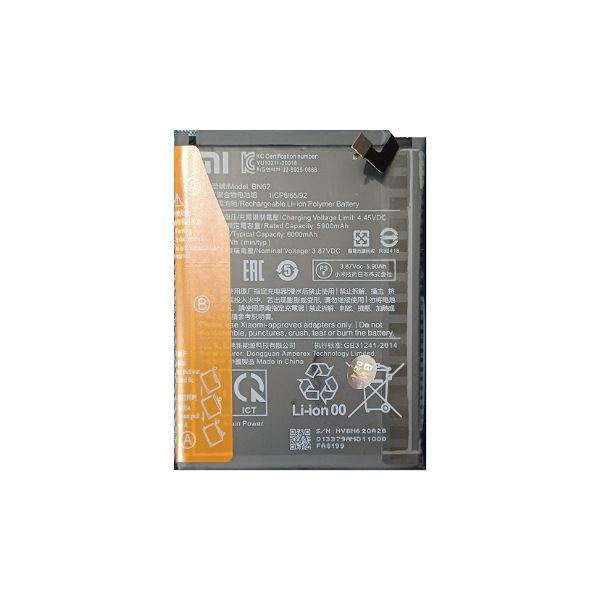 باتری موبایل مدل BN62 ظرفیت 6000 میلی آمپر ساعت مناسب برای گوشی موبایل شیائومی Redmi note 9 4G/Poco M3