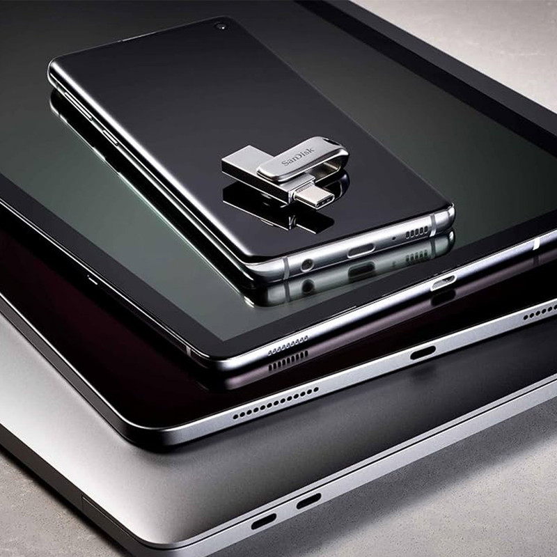 فلش مموری سن دیسک مدل Ultra Dual Drive Luxe ظرفیت 32 گیگابایت با رابط USB 3.2