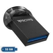 فلش مموری سن دیسک مدل ULTRA FIT USB 3.1 ظرفیت 32 گیگابایت با سرعت خواندن 130 مگابایت بر ثانیه، طراحی فوق کوچک، نرم‌افزار امنیتی SanDisk SecureAccess و بازیابی فایل RESCUEPRO Deluxe، مناسب ضبط خودرو و تلویزیون